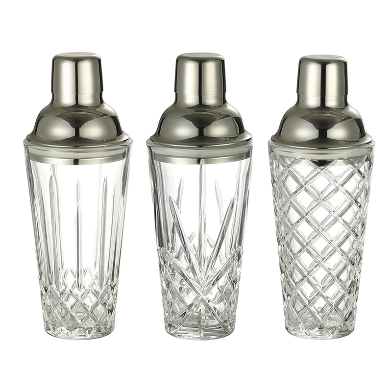 Bitters Bottle Set - クリスタルディーブリンガラスカクシェーカー、17オンスマーティーニシェーカーグラス