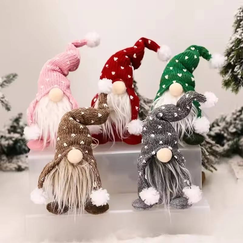 Home Bargains - クリスマスノームぬいぐるみサンタ人形、クリスマス吊り下げ飾り、ファッショナブルなパーティーデコレーション、ホームホリデーデコレーションアクセサリー用品