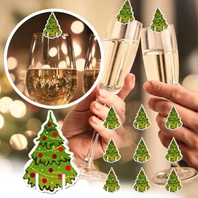 10 個クリスマスカップカードサンタ帽子ワイングラス装飾装飾 - Cocktail Recipe Book のレビューと価格