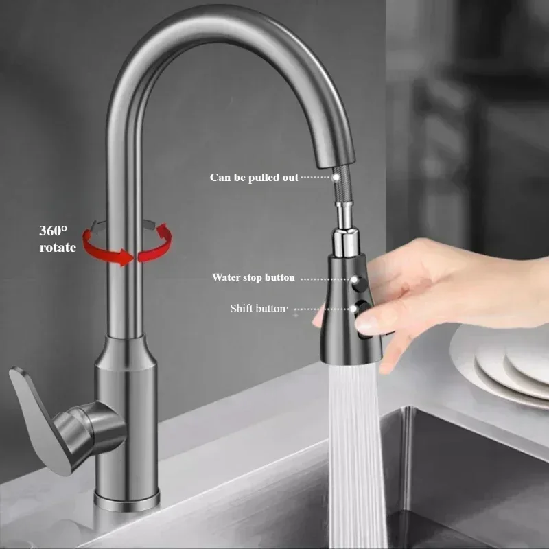 キッチン蛇口高級銅製ガンメタルグレーキッチンシンクプルアウト - Home Bar Sink のレビューと価格