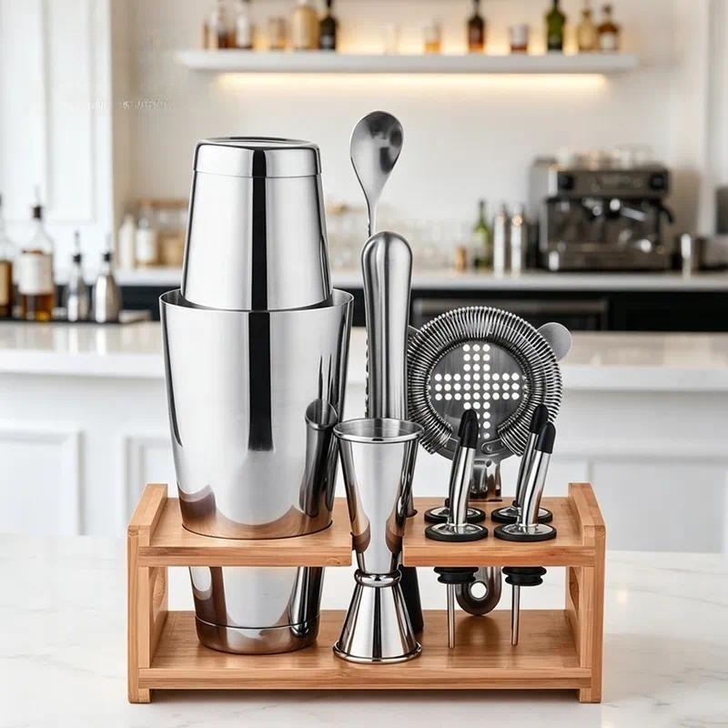 ステンレス製カクテルミキサーセット、コンビネーションシェーカ - Boston Shaker Set のレビューと価格